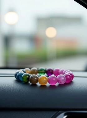 天然碧玺手链彩虹糖果色