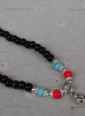 瓷饰缘民族风陶瓷饰品全珠佛珠手链小礼品清新首饰石榴石手串