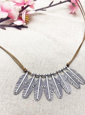 百搭款原创设计木圈古风简约项链