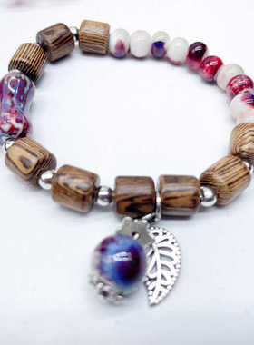 景德镇陶瓷手链女陶瓷中国风手工