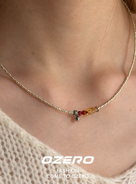 可爱风小鱼捷克米珠项链女