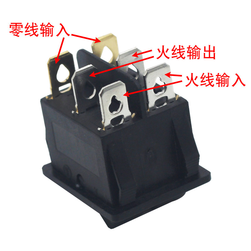 Electric heater oil heater with light 6-pin 2-position boat-shaped switch