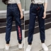 Quần bé gái 2019 mới mùa xuân và mùa thu quần jeans trẻ em quần mùa thu không khí nước ngoài rộng rãi quần áo trẻ em bé gái - Quần jean kinh doanh quần áo trẻ em Quần jean