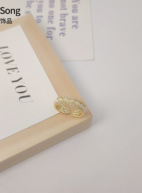 韩国新款时尚简约猫眼石珍珠