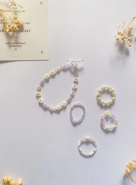 冰沙西梅 原创设计手工制作串珠手链清新女孩时尚简约百搭饰品