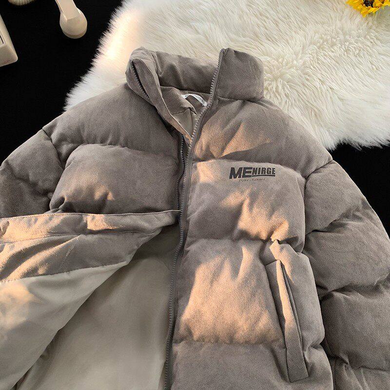 麂皮绒立领棉衣男冬季美式复古宽松潮流加厚青少年潮牌棉服男外套,淘宝优惠券,粉丝福利购,淘宝优惠卷