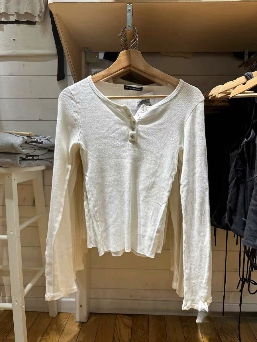 Brandy girl bm女新款白色打底衫女秋冬内搭长袖T恤正肩修身纯棉,淘宝优惠券,粉丝福利购,淘宝优惠卷