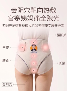 电加热保暖腰腹臀宫屁股肚子发热内裤热敷包艾草灸理疗