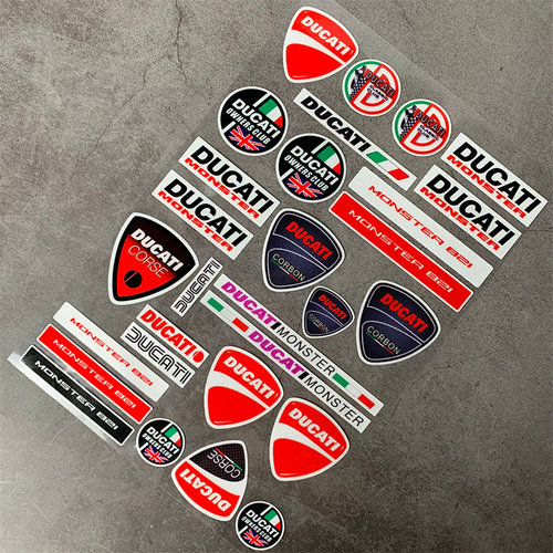 适用于杜卡迪DUCATI821/1199车标反光贴纸摩托车头盔防水改装贴花 - 图0