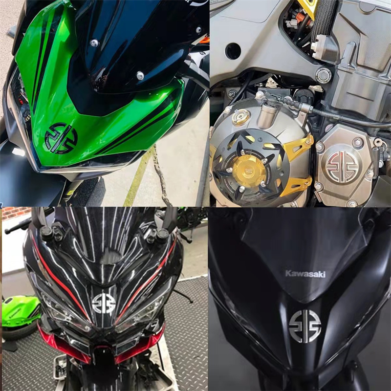 川崎ninja400 650 H2R H2 Z400 900小忍者车标3D立体软胶贴纸贴花 - 图0