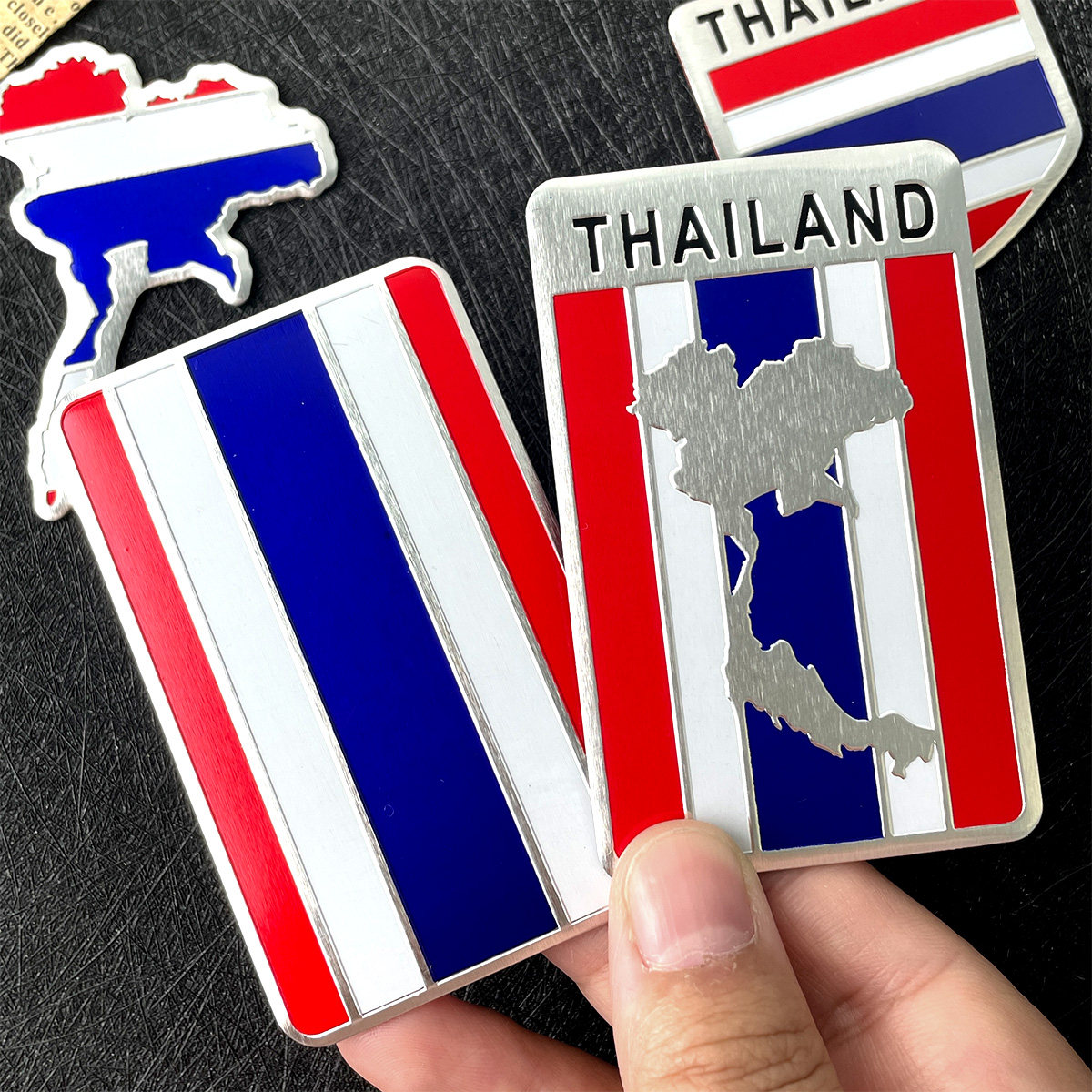泰国国旗金属车贴改装汽车标牌 铭牌 铝合金3D车标电动摩托车身贴,淘宝优惠券,粉丝福利购,淘宝优惠卷