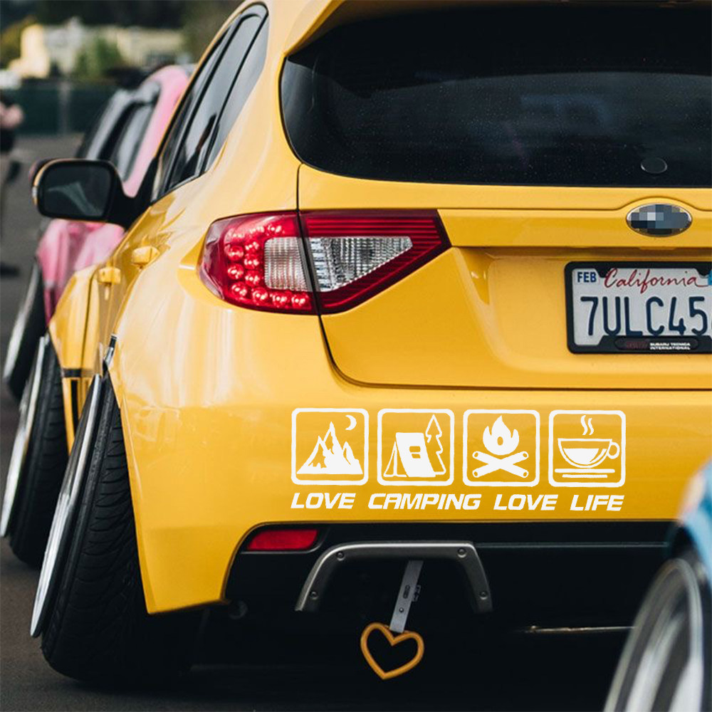 露营车贴野外篝火探险CANPING汽车装饰贴纸咖啡房车越野LOVE LIFE,淘宝优惠券,粉丝福利购,淘宝优惠卷