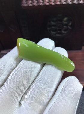 和田玉椴树林析木黄绿河磨玉1718明星料原石重17克玉净没有结构