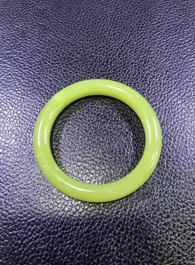 和田玉析木河磨玉椴树林黄绿肉53口手镯40克女士玉镯定制定做正品