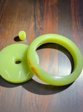 析木黄绿河磨玉手镯平安扣新出小套品自家工厂制作可定制一手货源