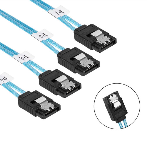 双通道SATA 3.0 4路串口高速硬盘磁盘服务器6Gb全铜带卡扣数据线 - 图2