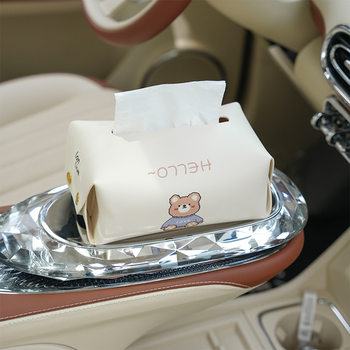 Car tissue box ຫນັງກາຕູນພິມ car seat back hanging tissue box Creative multi-functional car supplies