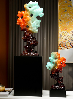 创意太湖石玄关入户摆件