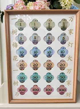 钞票摆件纪念展示相框