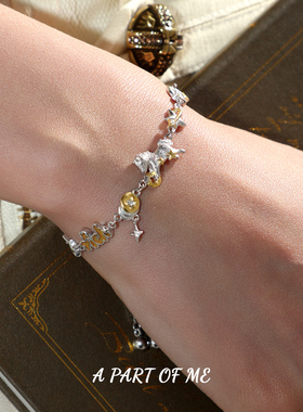 A PART OF ME“马上有钱”原创碎冰冰小马抽拉手链高级感招财礼物