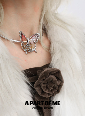 高领毛衣神器 原创蝴蝶项链小众设计高级感秋冬项圈