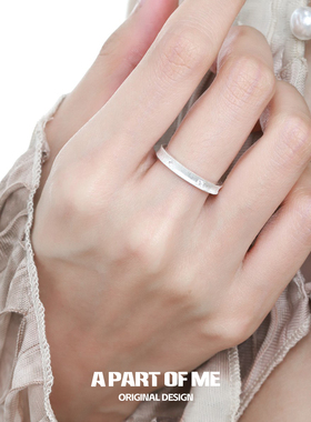 纯银戒指高级感简约镶钻女