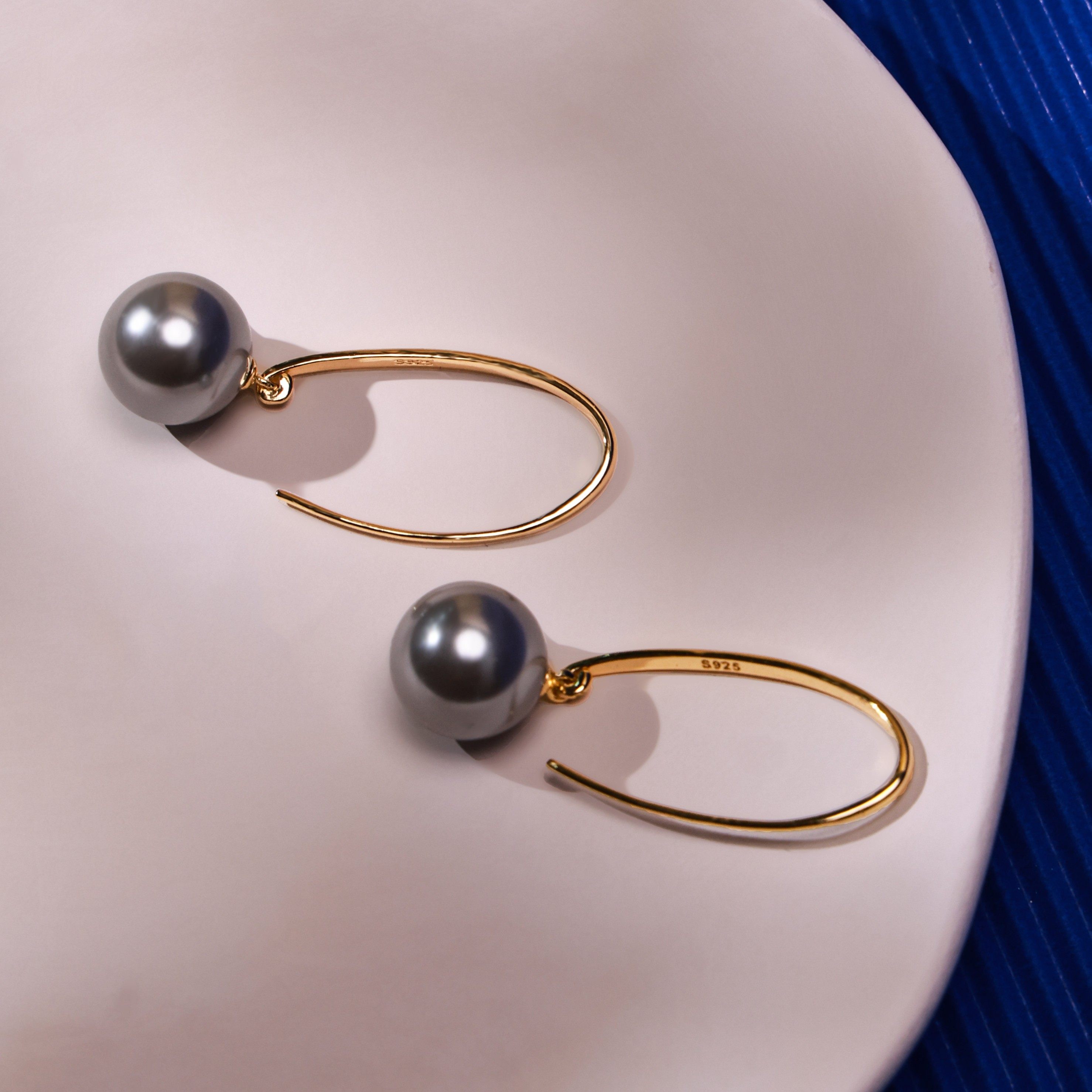 U型珠珠耳钩女气质轻奢耳饰复古纯银精致耳环优雅,淘宝优惠券,粉丝福利购,淘宝优惠卷