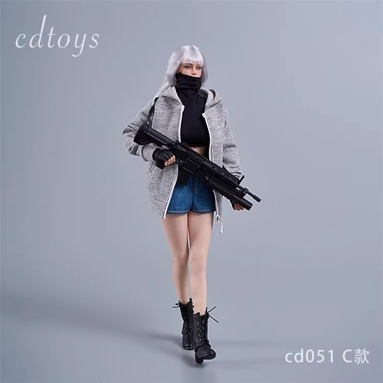 现货cdtoys cd051 1/6兵人 女仆装学生卫衣套装 适合12寸包胶素体 - 图2