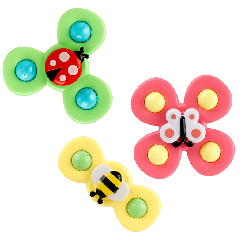 儿童会转动的昆虫花朵吸盘转转乐陀螺墙面转转乐旋转婴儿玩具洗澡,淘宝优惠券,粉丝福利购,淘宝优惠卷