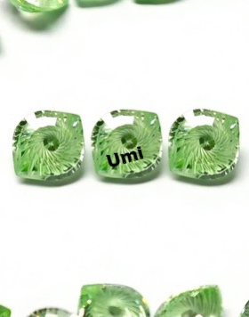 新款恶魔之眼螺旋切工锆石裸石 多色可选 戒指吊坠镶嵌裸石