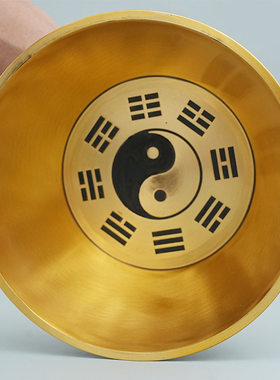 纯黄铜聚宝盆摆件沈万三实心铜碗