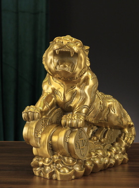 纯铜老虎摆件虎啸山河上山虎