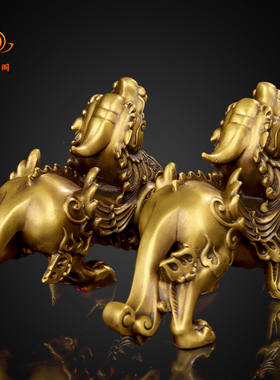 纯铜貔貅摆件招财金钱貔貅一对