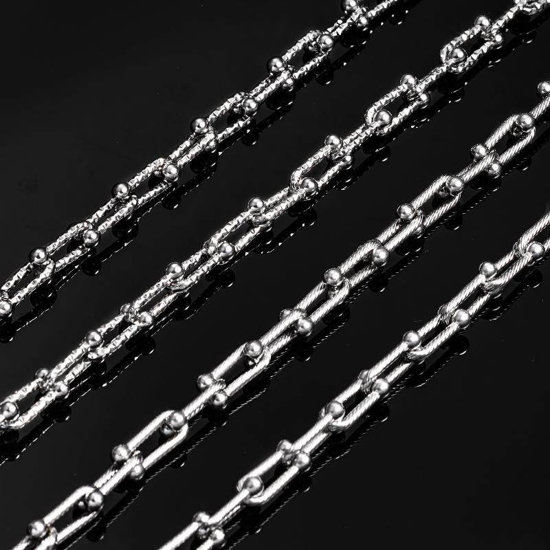 钛钢螺纹马蹄链饰品链条diy项链手链精美满天星U型链条装饰配链子,淘宝优惠券,粉丝福利购,淘宝优惠卷