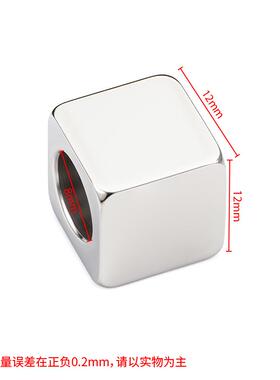 大号钛钢正方体方块隔珠饰品