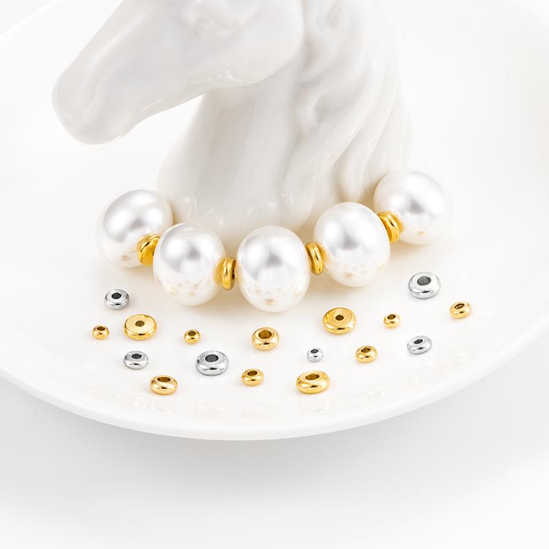 钛钢18k金隔片隔珠手工diy项链手链饰品配件手串垫片串珠配饰散珠 - 图0