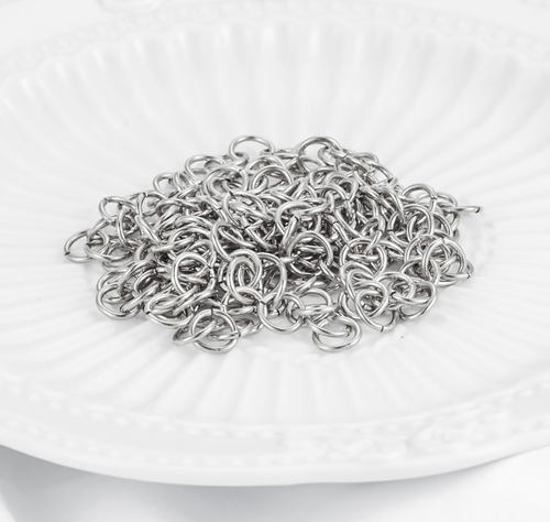 钛钢开口圈项链手链圈环配件手工制作不掉色单圈diy饰品配件挂圈 - 图2