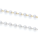 Цепь из нержавеющей стали из жемчуга, ожерелье и браслет, серьги, модный аксессуар, золотая цепочка, DIY, простой и элегантный дизайн