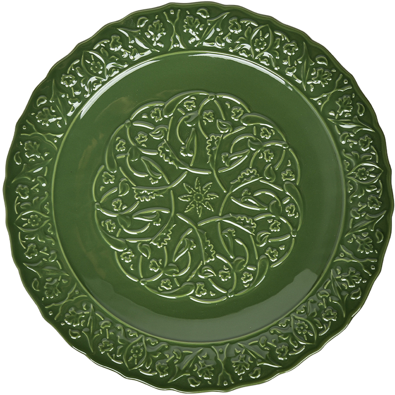 法式巴洛克浮雕复古餐具西餐盘创意碗碟陶瓷盘子菜盘家用碗盘套装