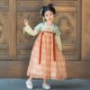 <Qionglou> Hanfu Girls Spring and Autumn Style Underskirts Children's Dunhuang Ancient Style Ethnic Costumes Chinese Style Ancient Costumes Underskirts