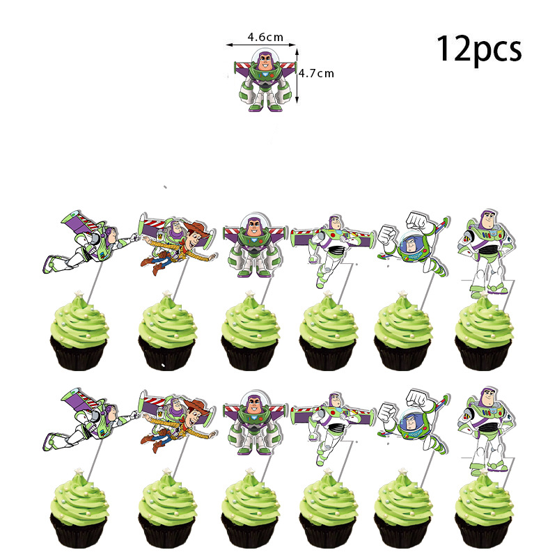 玩具总动员巴斯光年正传Lightyear生日派对套装拉旗蛋糕插旗气球 - 图1