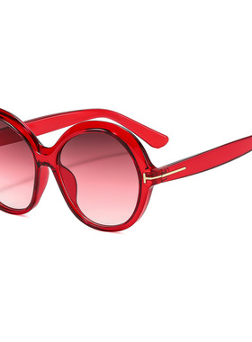 T字圆框显脸小防晒女士太阳镜