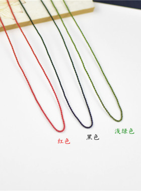 手工编织翡翠玉佩平安扣项链绳