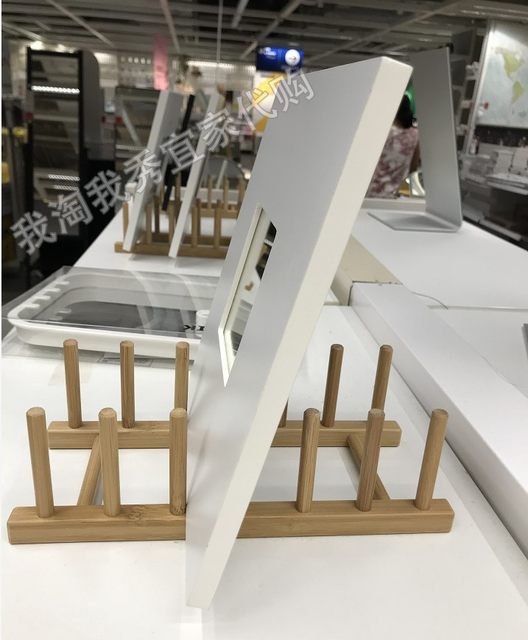 Spot IKEA Obite Bamboo Plate Drain Rack