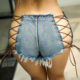 Ds dancing rope shorts lace up jeans showing buttocks
