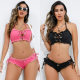 Lace-up Denim Suit Resort Beach Wear Bikini