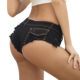 European and American hot girls jeans heels dance clothes short shorts