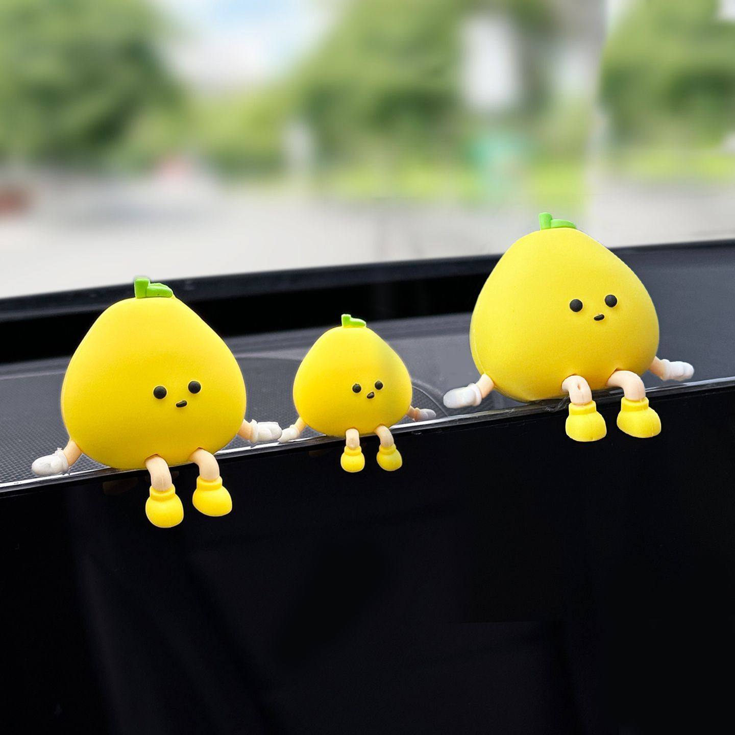 汽车中控台摆件2025新款车载柚子小人创意车内可爱治愈有趣装饰品,淘宝优惠券,粉丝福利购,淘宝优惠卷