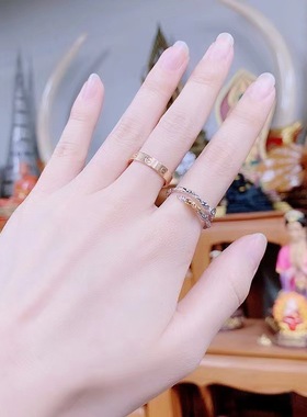 阿赞斑亚佛牌金蚂蚁招财食金戒指泰国佛饰品运财吸钱开口指环正品