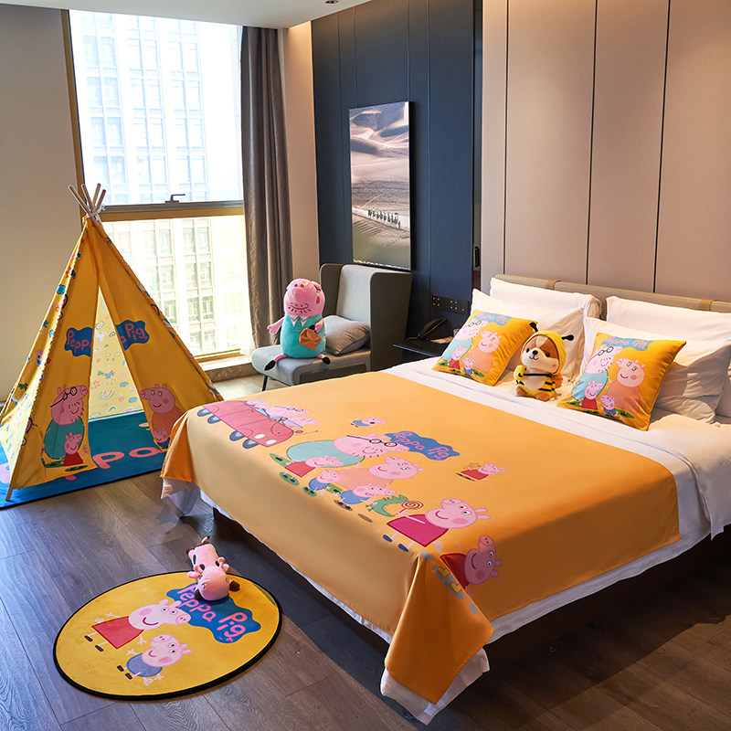 星级酒店客房床尾巾宾馆家庭儿童房亲子房床旗动漫卡通床盖床尾垫,淘宝优惠券,粉丝福利购,淘宝优惠卷
